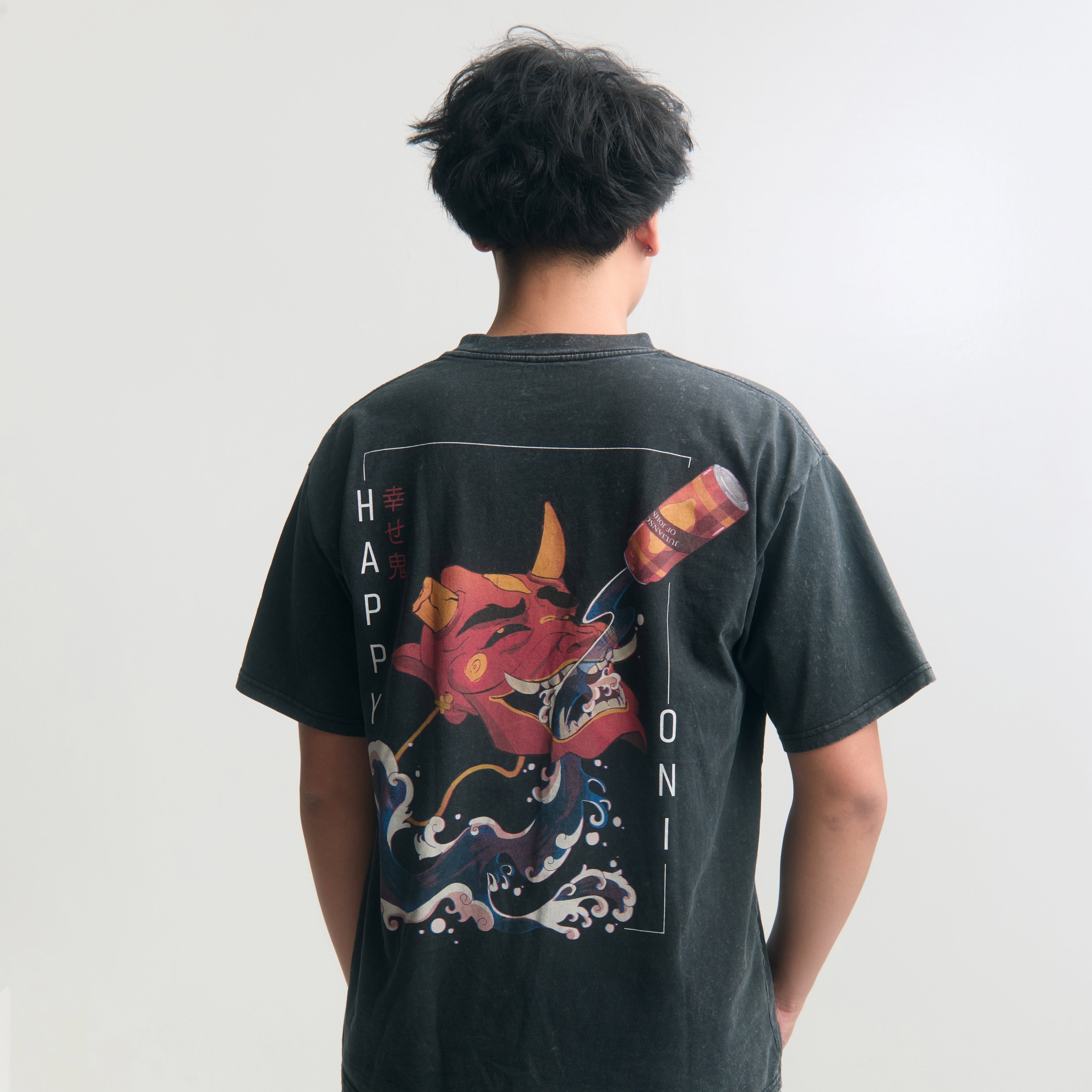 HAPPY ONI - T-shirt (Oversized) Black – Happy Oni